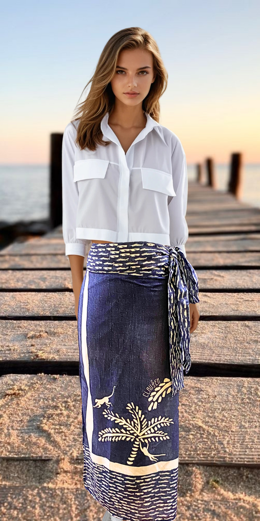 Colección Looks- falda micos y blusa algodón blanca