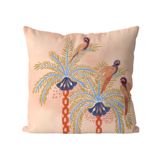 Cojin Colección home 2025-Loras en la palma -Loras