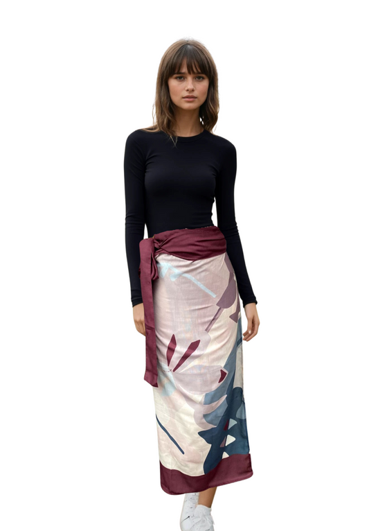 Falda formas vinotinto