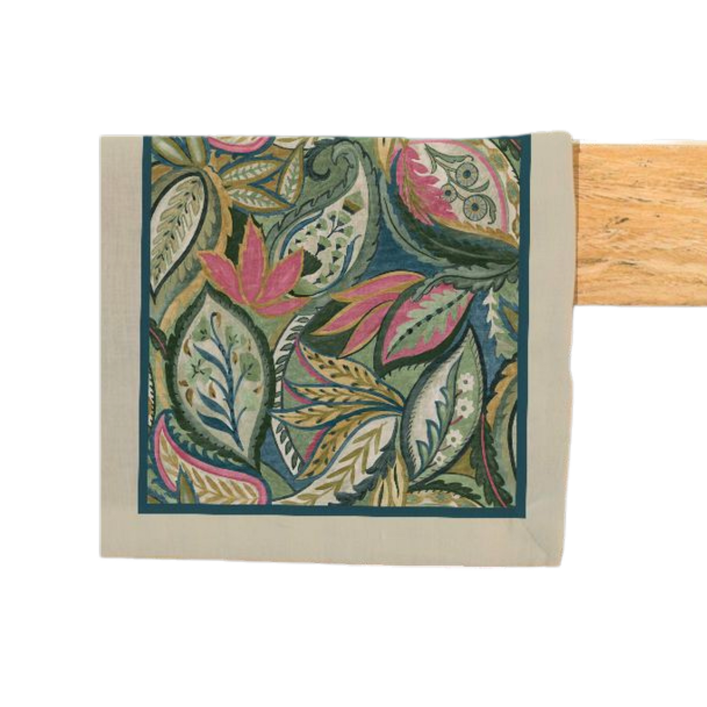 Camino de mesa -  Colección Home 2025 - Día de la madre- Hojas verdes y rosado