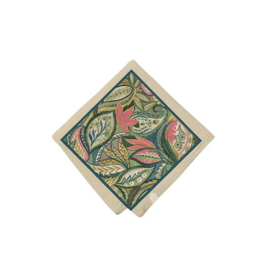 Servilleta -colección Home 2025- Día de la madre - Hojas verde y rosado