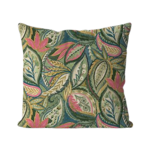 Cojin Colección home 2025-Día de la madre - Hojas verde y rosado