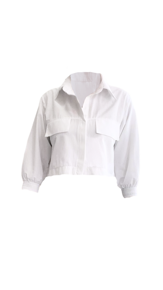 Colección blusas- Blusa manga 3/4 blanca