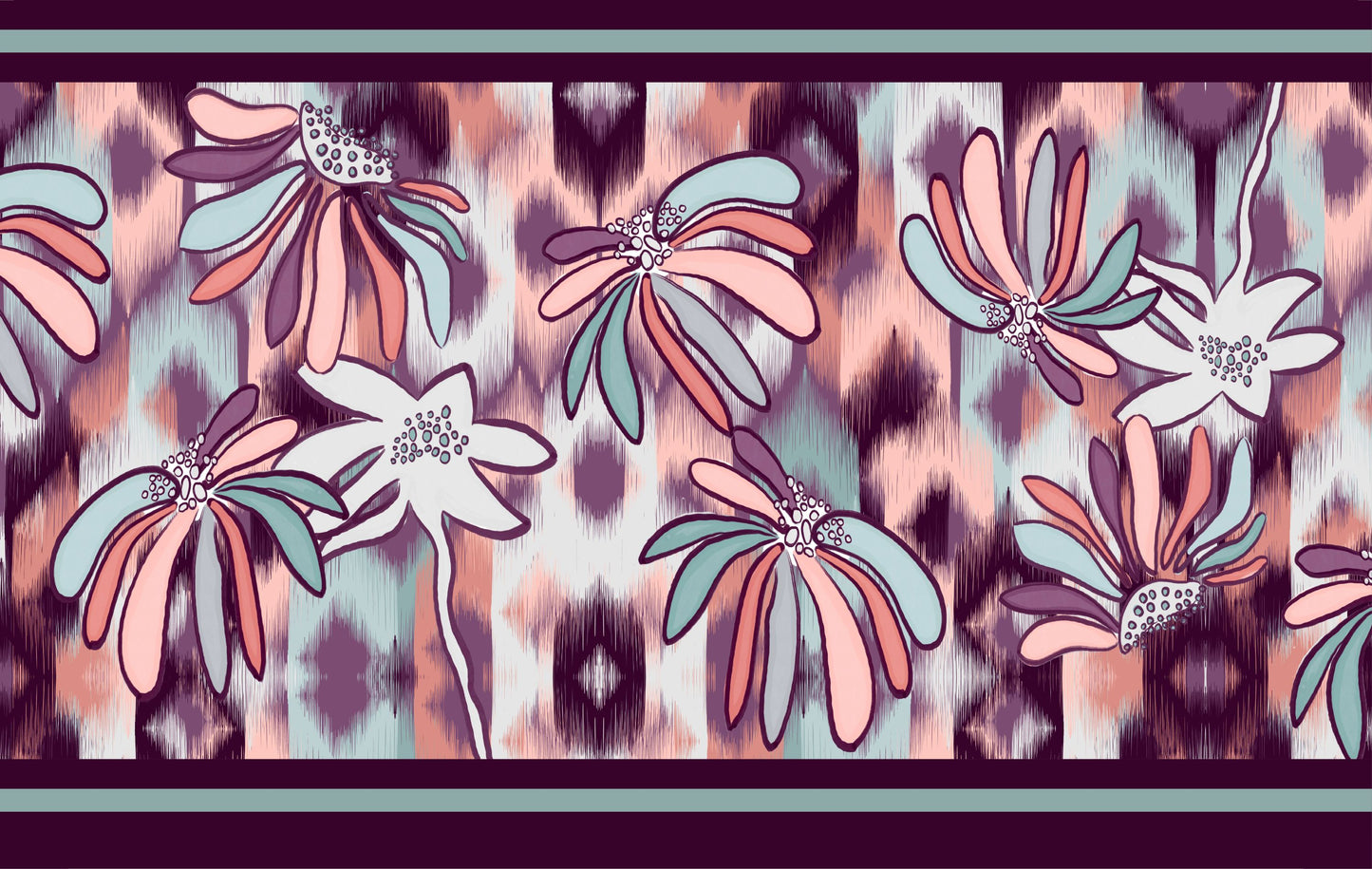 Falda flores morada