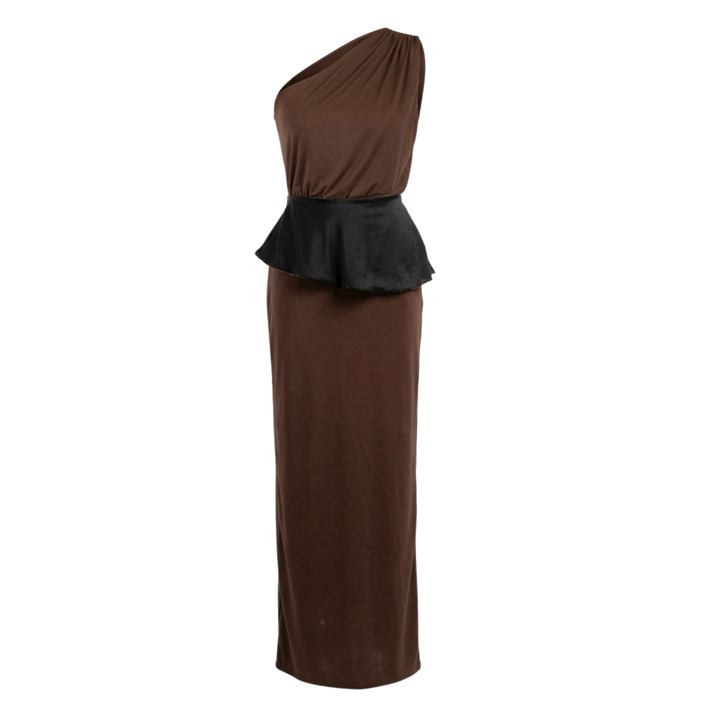 Colección vestidos- vestido café fajon bolero