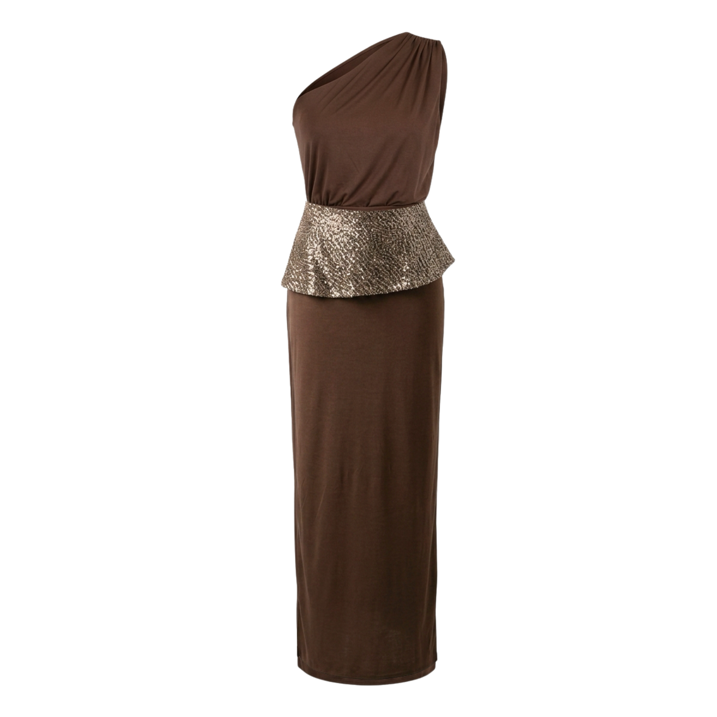 Colección vestidos- vestido café fajon bolero