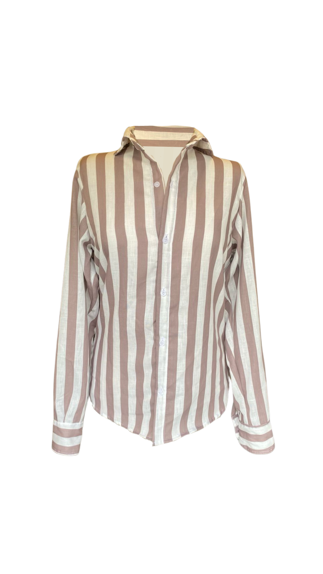 Colección blusas- Camisa rayas taupe