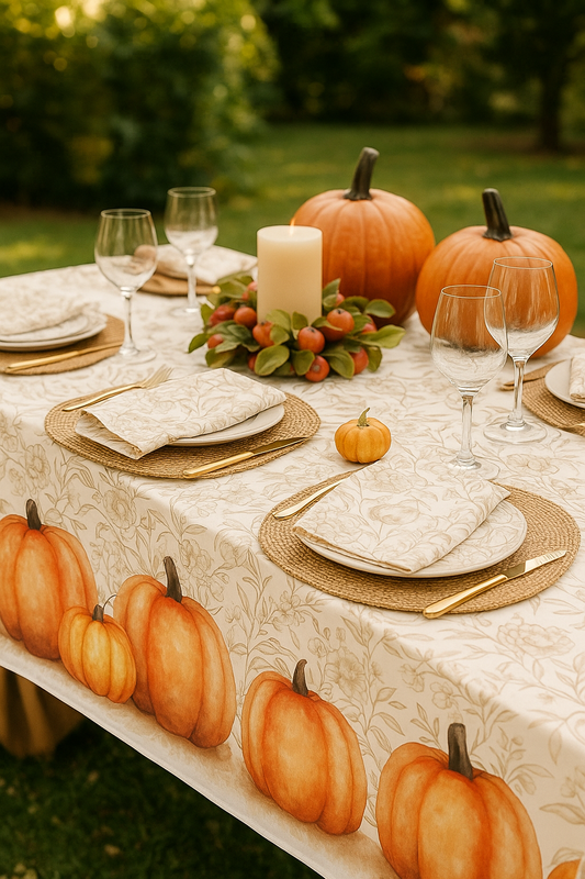 Mantel - Colección Navidad - thanksgiving calabazas grandes