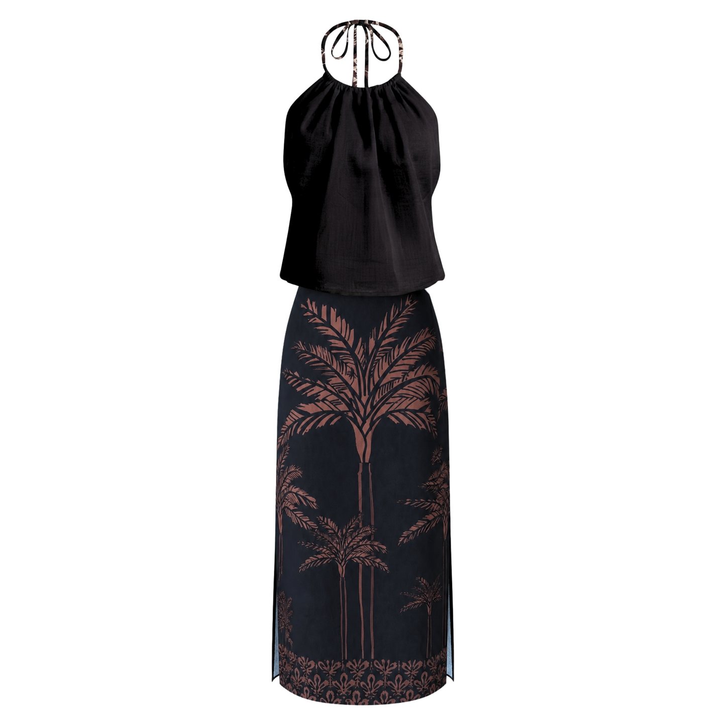 Colección vestidos- conjunto blusa doble faz