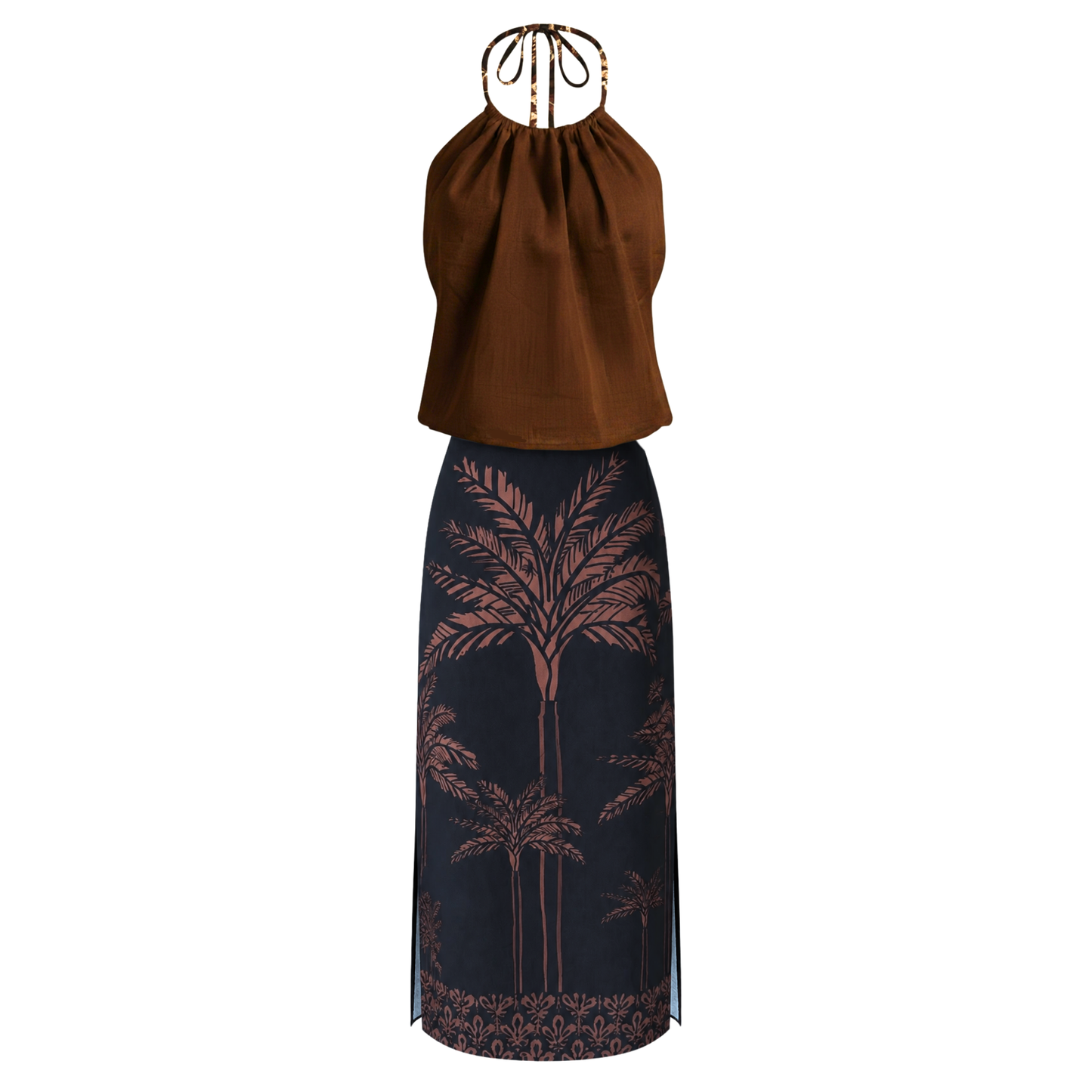 Colección vestidos- conjunto blusa doble faz