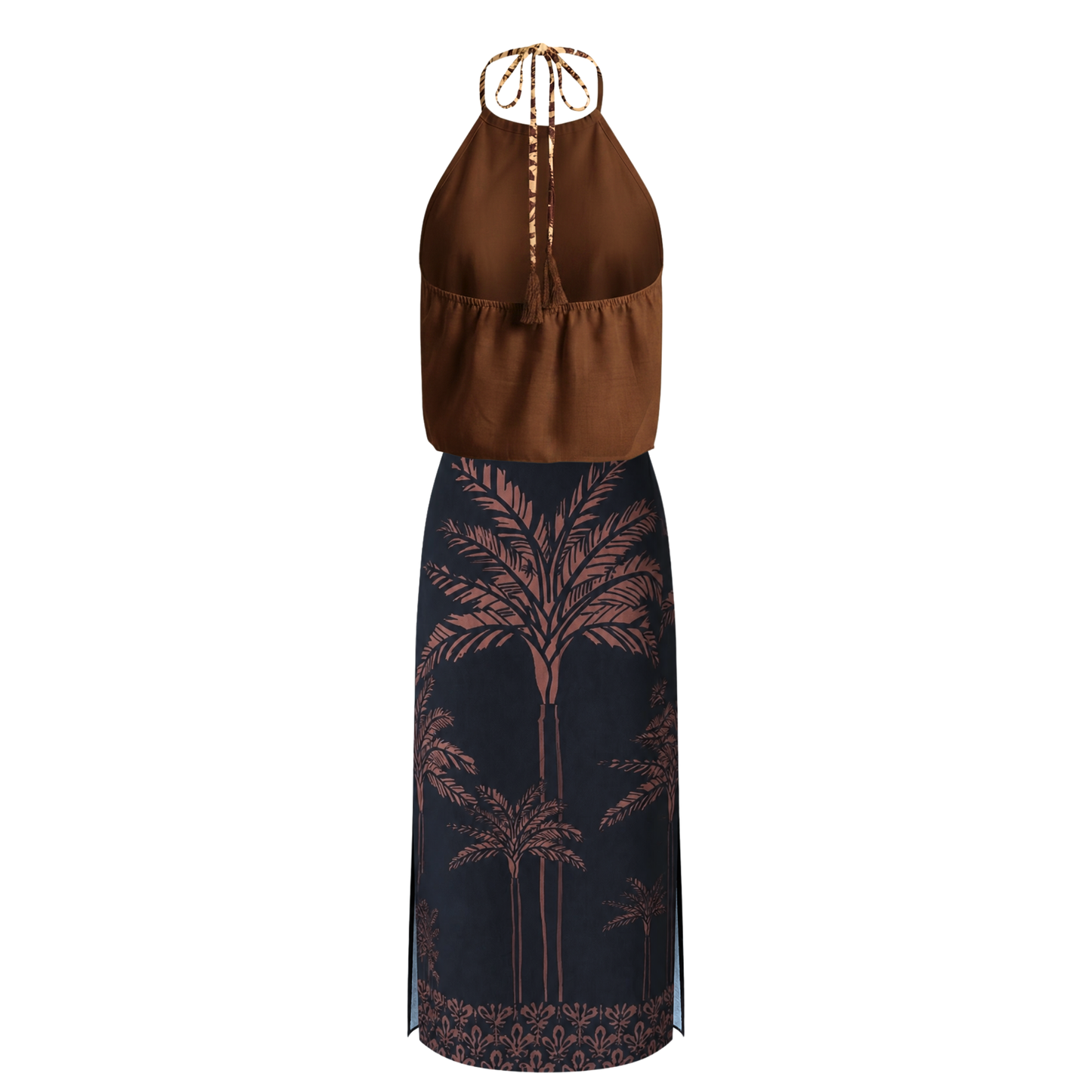 Colección vestidos- conjunto blusa doble faz