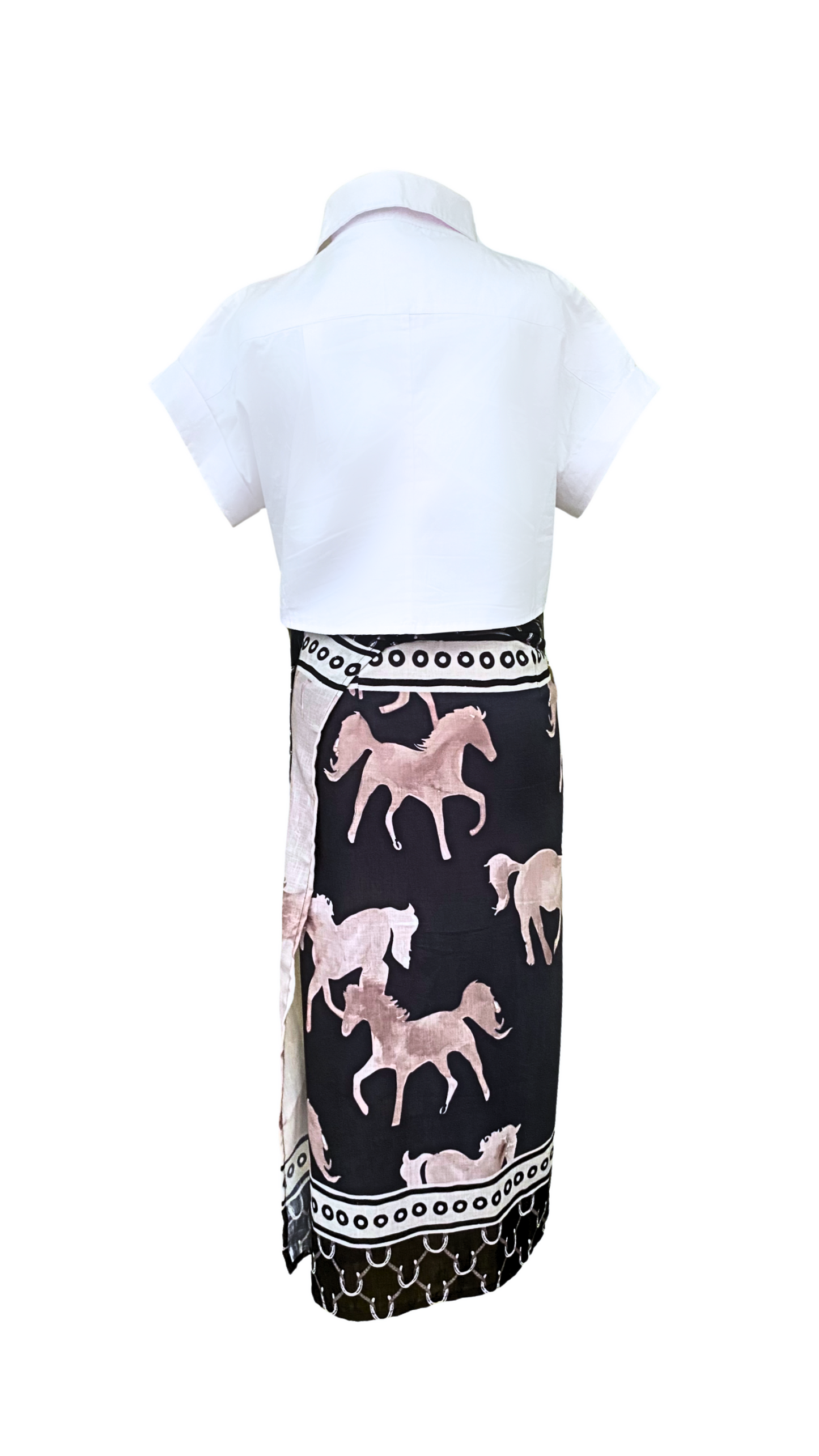 Falda ride degradado negro