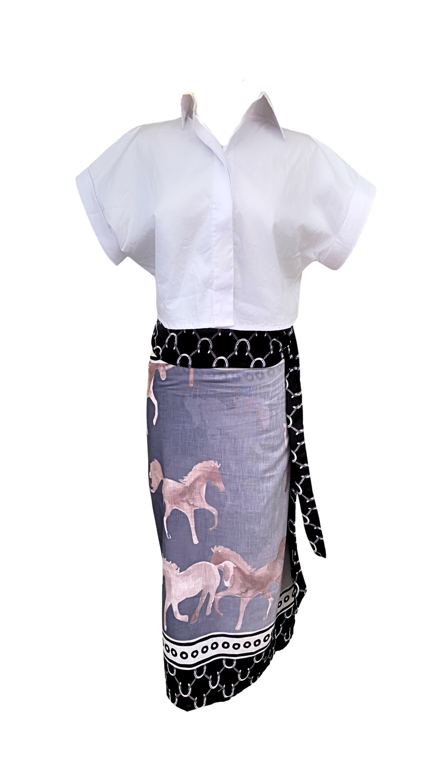 Falda ride degradado negro