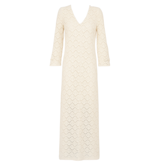 Colección vestidos- vestido beige tejido