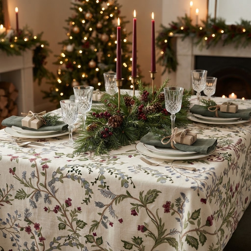 Mantel - Colección Navidad - hojitas