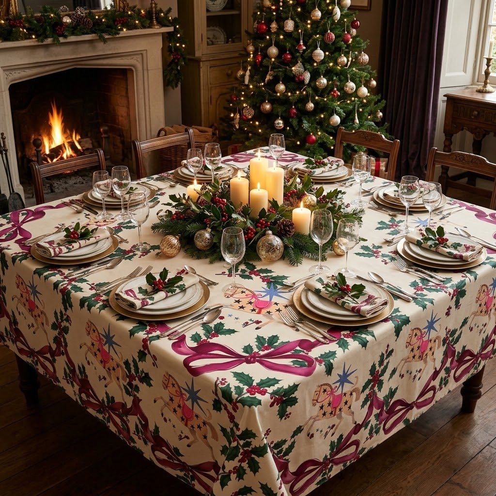 Mantel - Colección Navidad - caballitos