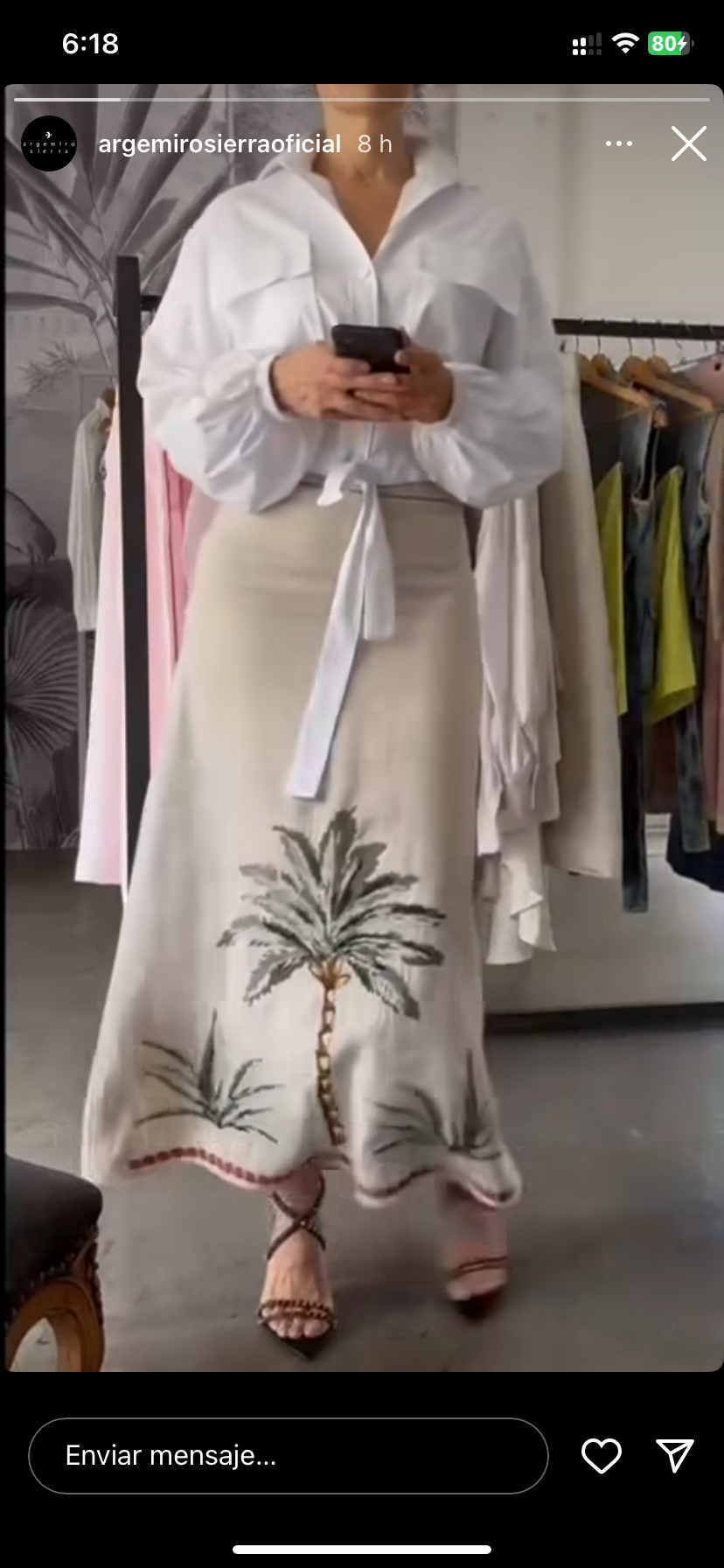 Falda Pantalón flores