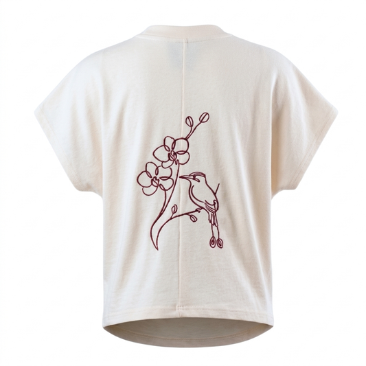 Colección vestidos - camiseta bordada algodón peruano