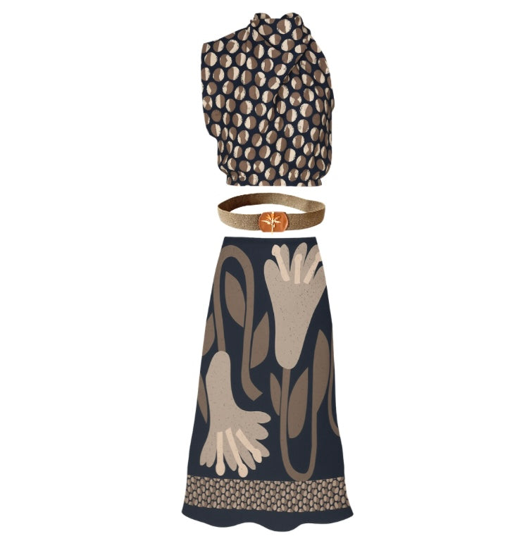Colección vestidos - falda y blusa