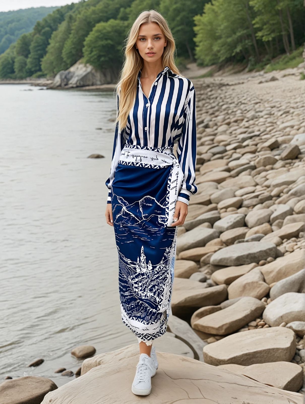 Colección blusas- Camisa rayas azules