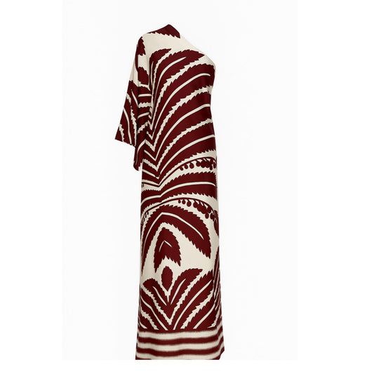 Colección vestidos- vestido un hombro palma roja