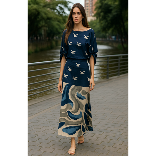 Colección vestidos- conjunto falda y blusa