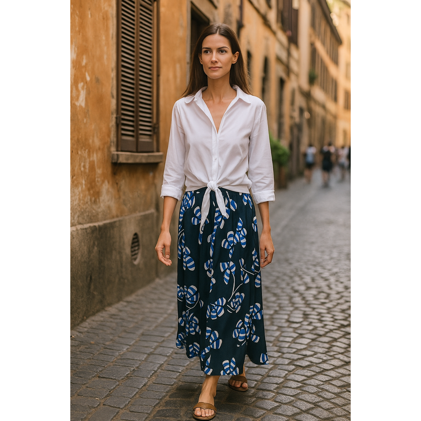 Falda Pantalón flores